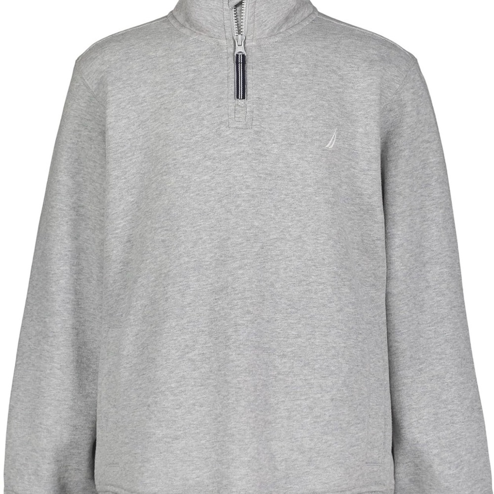 Nautica Kids Gray Quarter-Zip Sweater